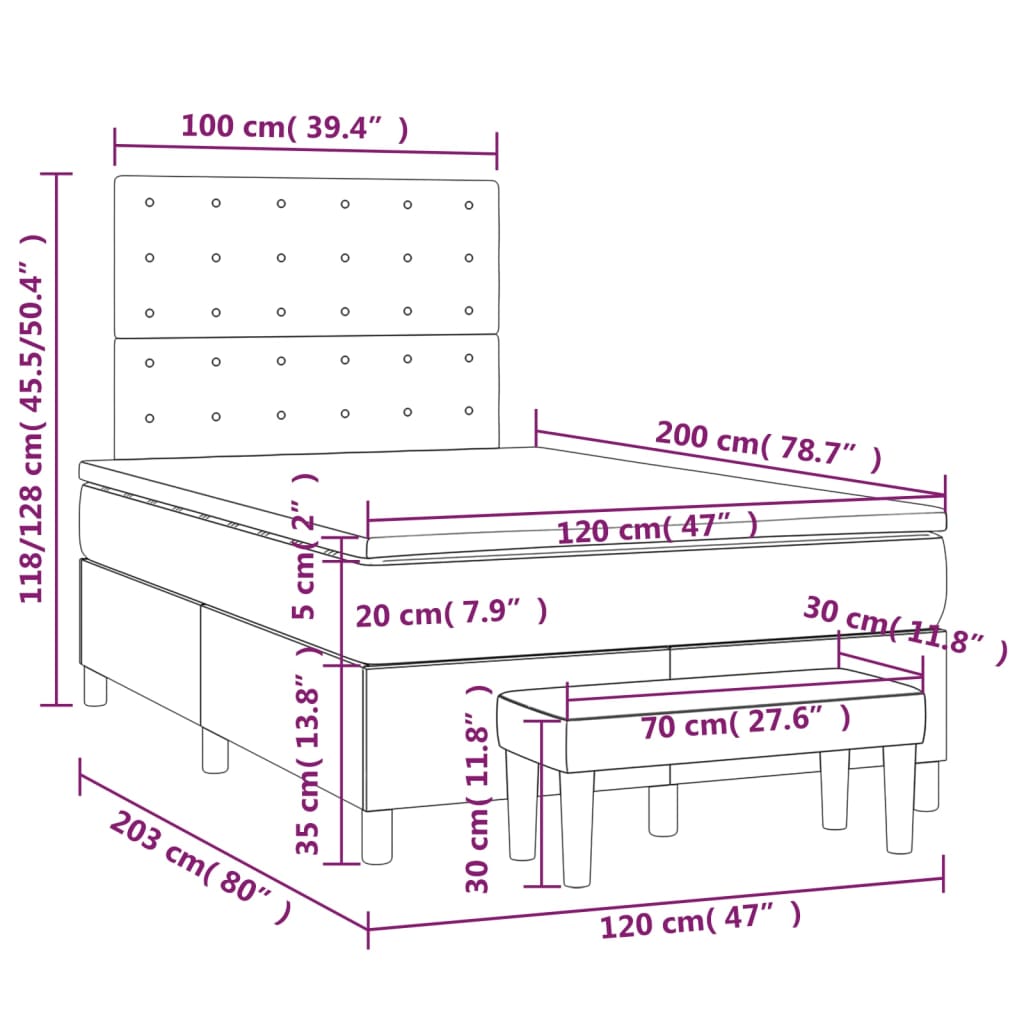 Boxspring Met Matras Kunstleer Kleurig
