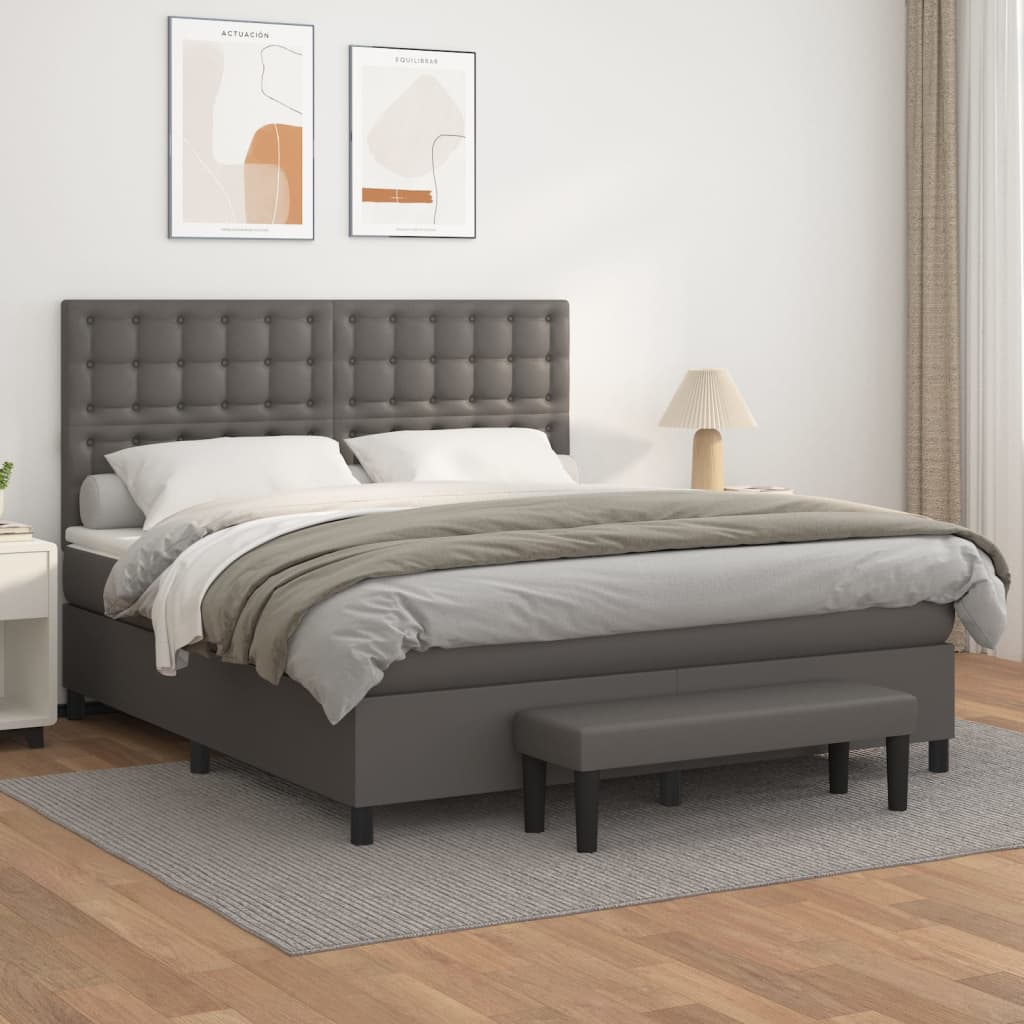 Boxspring Met Matras Kunstleer Kleurig