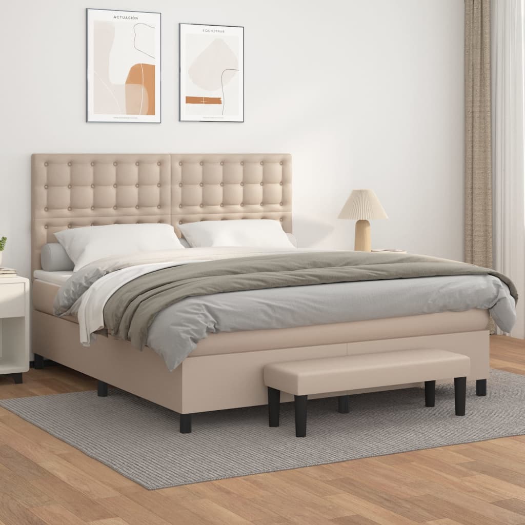 Boxspring Met Matras Kunstleer Kleurig