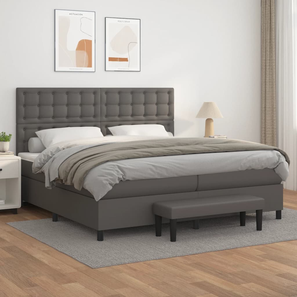 Boxspring Met Matras Kunstleer Kleurig