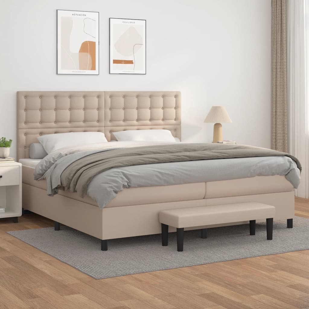 Boxspring Met Matras Kunstleer Kleurig