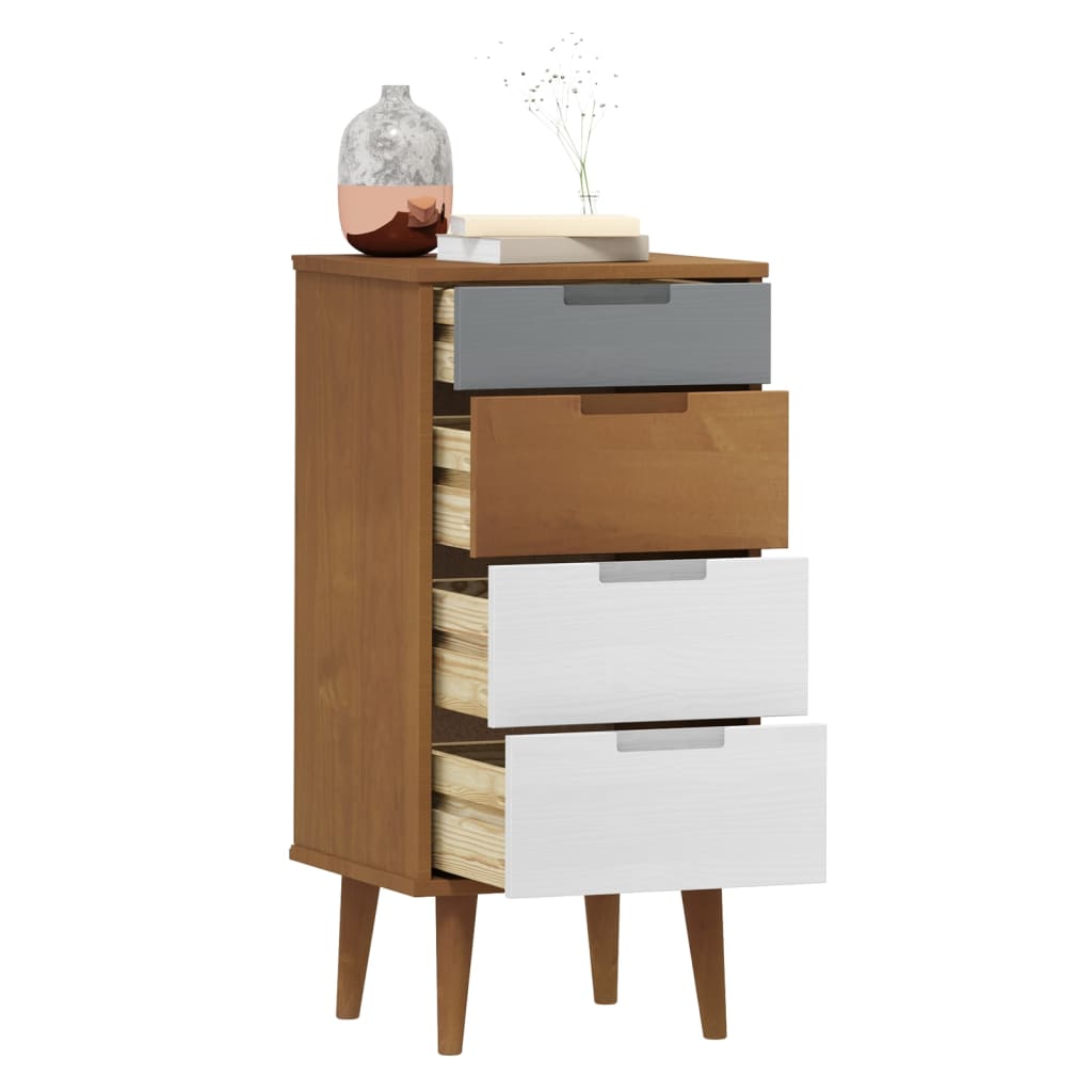 Ladekast Molde 40X35X82 Cm Massief Grenenhout