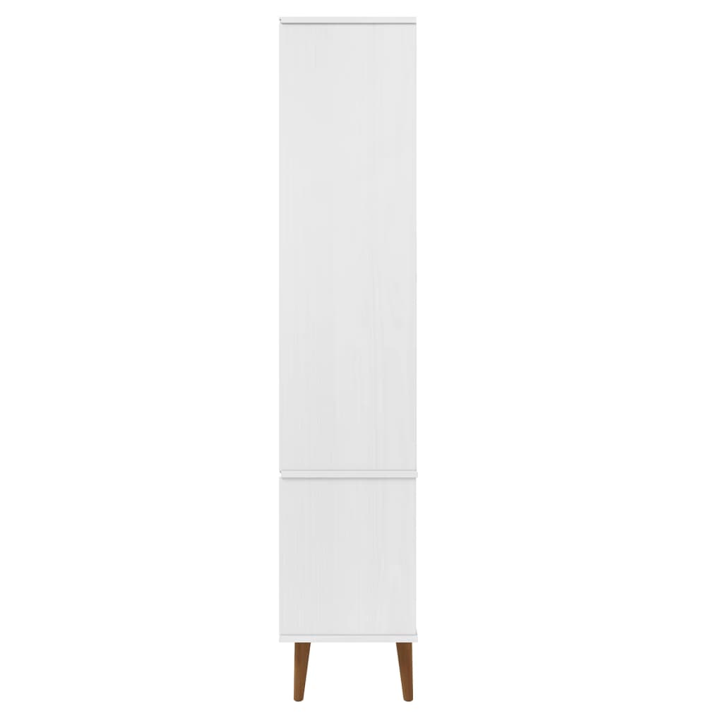 Vitrinekast Molde 90X35X175 Cm Massief Grenenhout