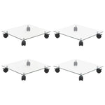 Plantenrollers 4 St Vierkant 35X35 Cm Gehard Glas Taupe