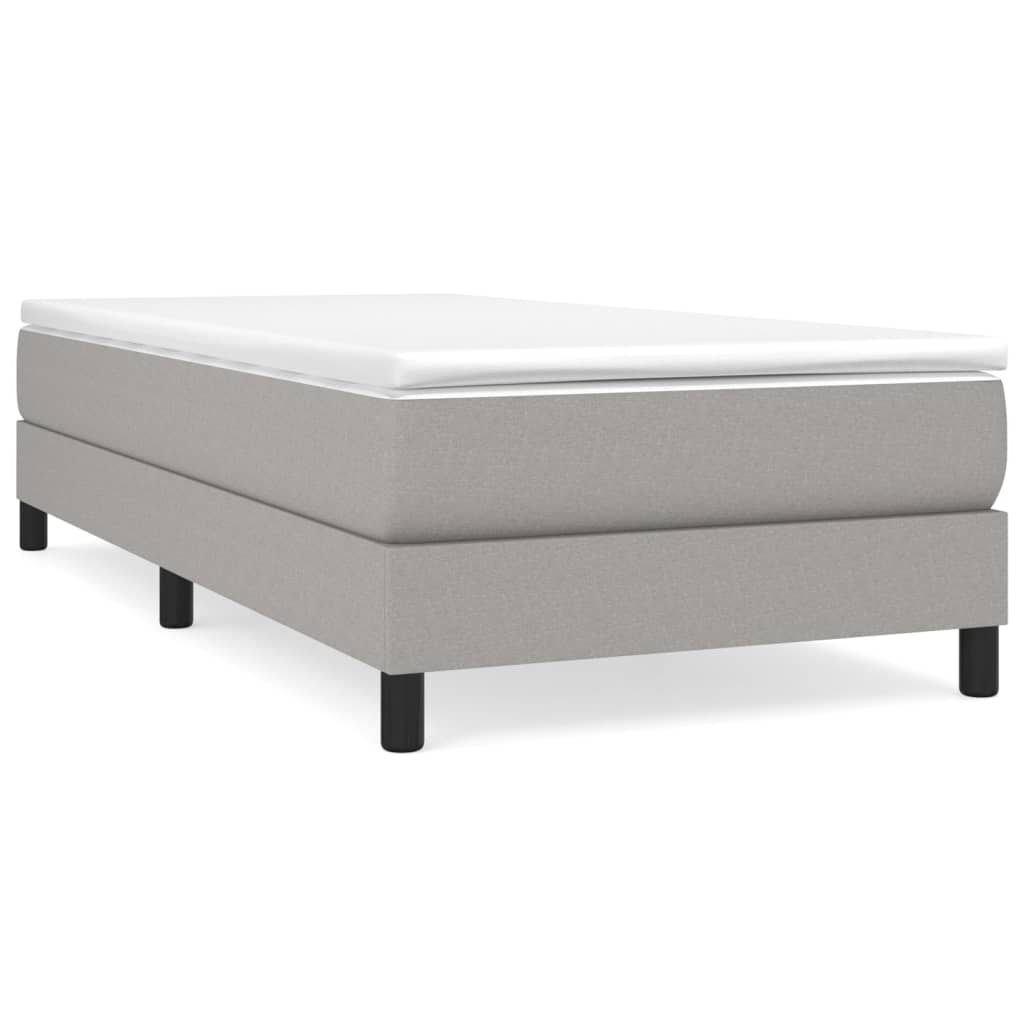 Boxspring Met Matras Stof Lichtgrijs