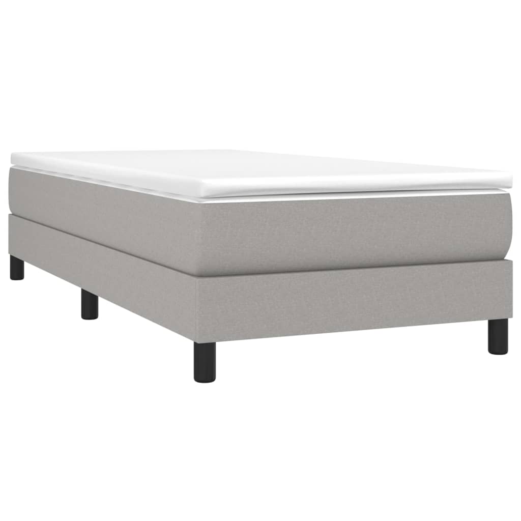 Boxspring Met Matras Stof Lichtgrijs