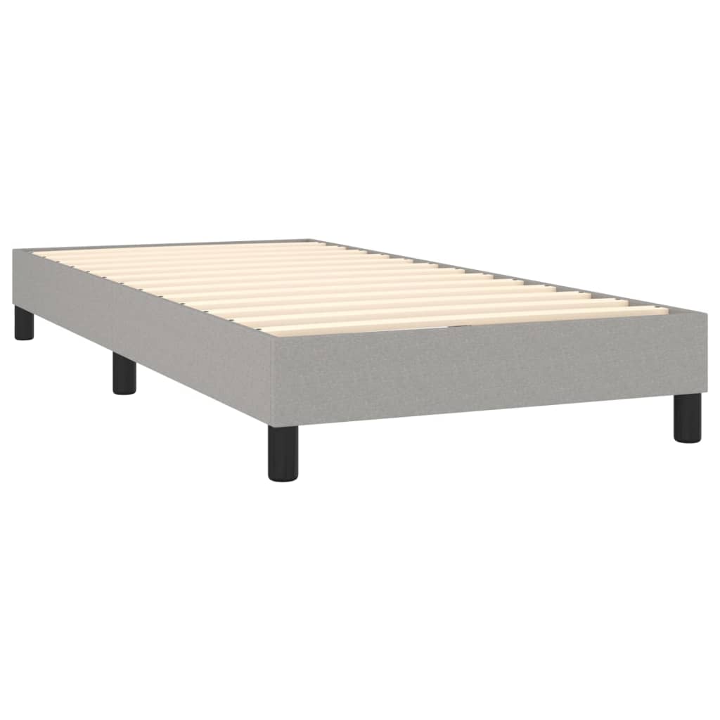 Boxspring Met Matras Stof Lichtgrijs