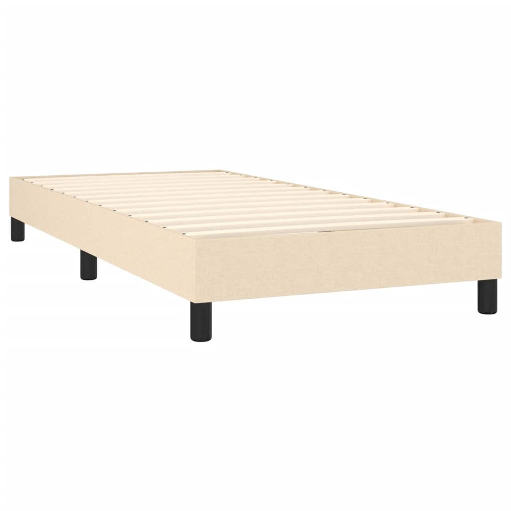 Boxspring Met Matras Stof Kleurig Crème