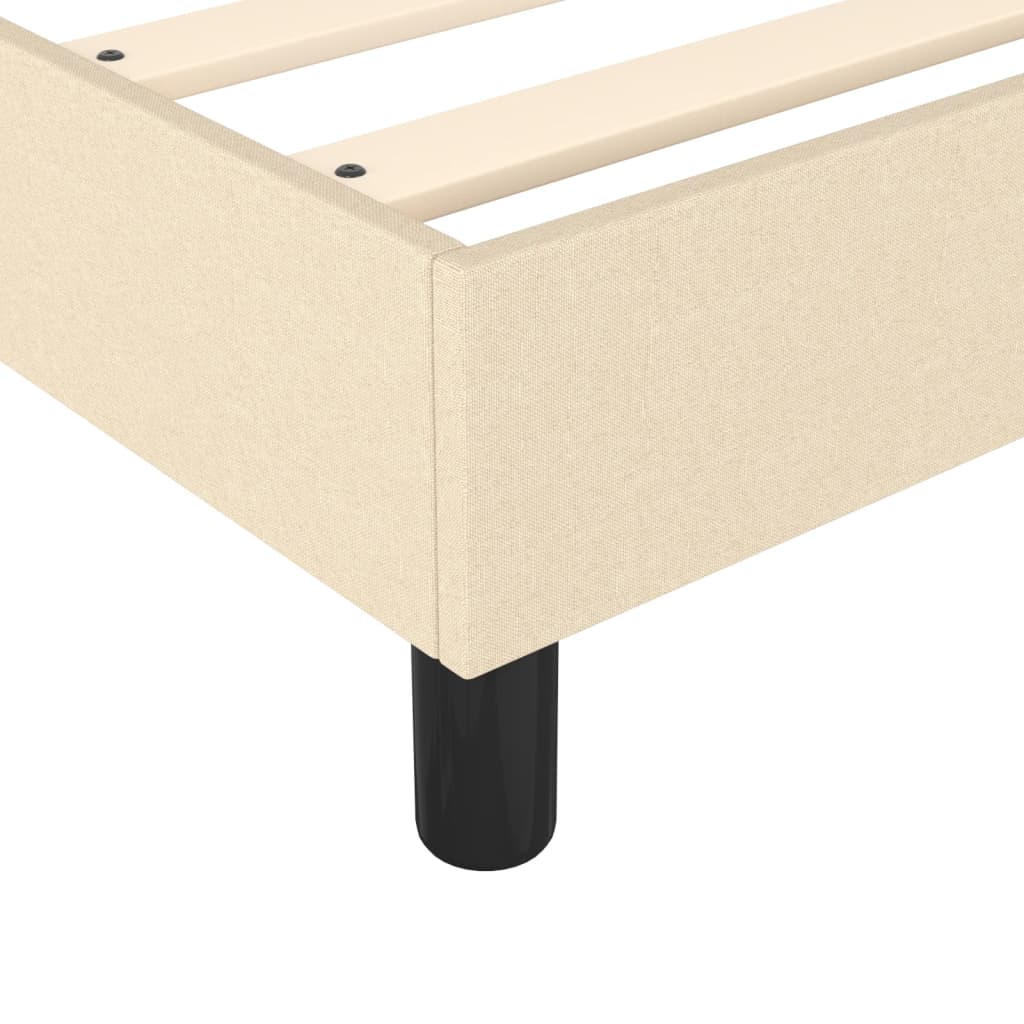 Boxspring Met Matras Stof Kleurig Crème