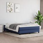 Boxspring Met Matras Stof Blauw