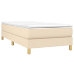 Boxspring Met Matras Stof Kleurig Crème