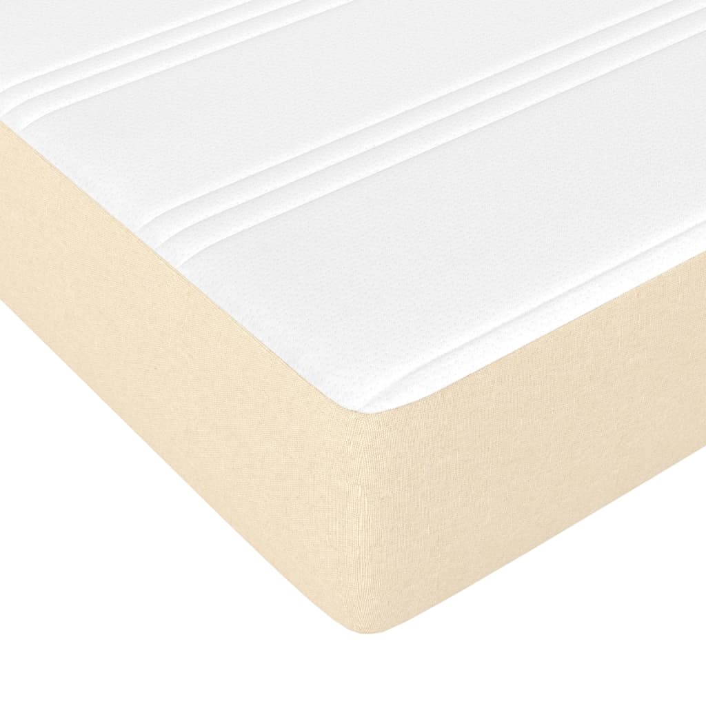 Boxspring Met Matras Stof Kleurig Crème