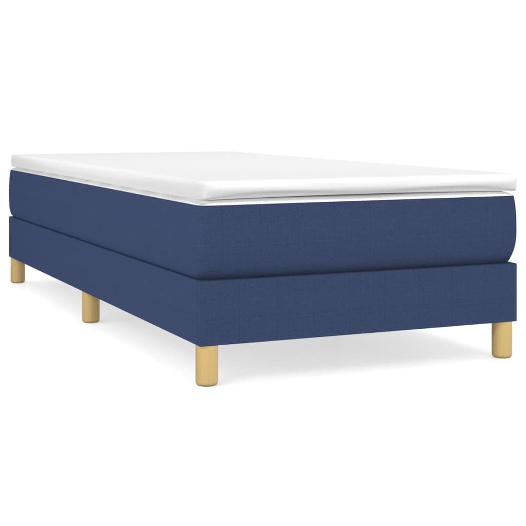 Boxspring Met Matras Stof Blauw