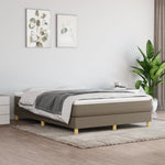 Boxspring Met Matras Stof Taupe