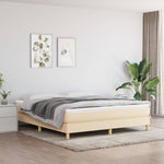 Boxspring Met Matras Stof Kleurig Crème