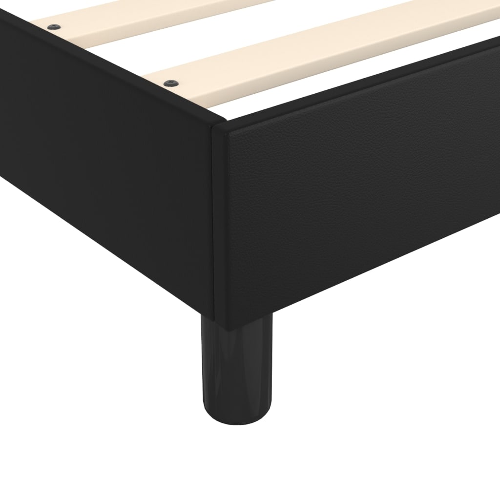 Boxspring Met Matras Kunstleer Zwart