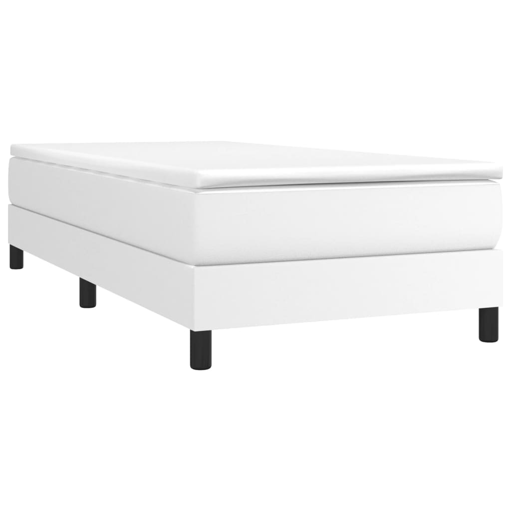 Boxspring Met Matras Kunstleer Wit