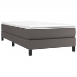 Boxspring Met Matras Kunstleer Grijs