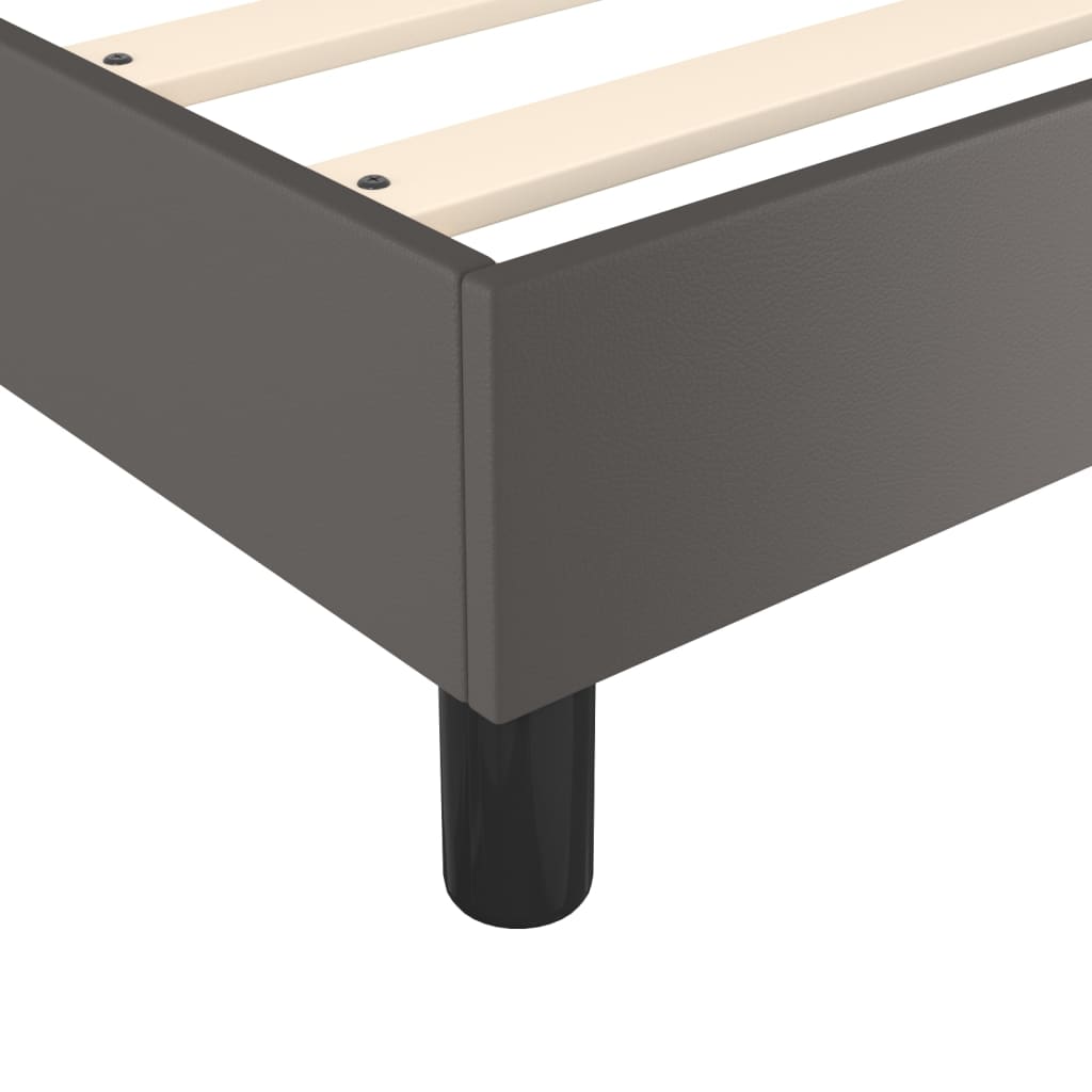 Boxspring Met Matras Kunstleer Grijs