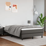 Boxspring Met Matras Kunstleer Grijs