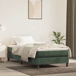 Boxspring Met Matras Fluweel Donkergroen