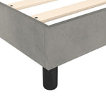 Boxspring Met Matras Fluweel Lichtgrijs