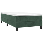 Boxspring Met Matras Fluweel Donkergroen