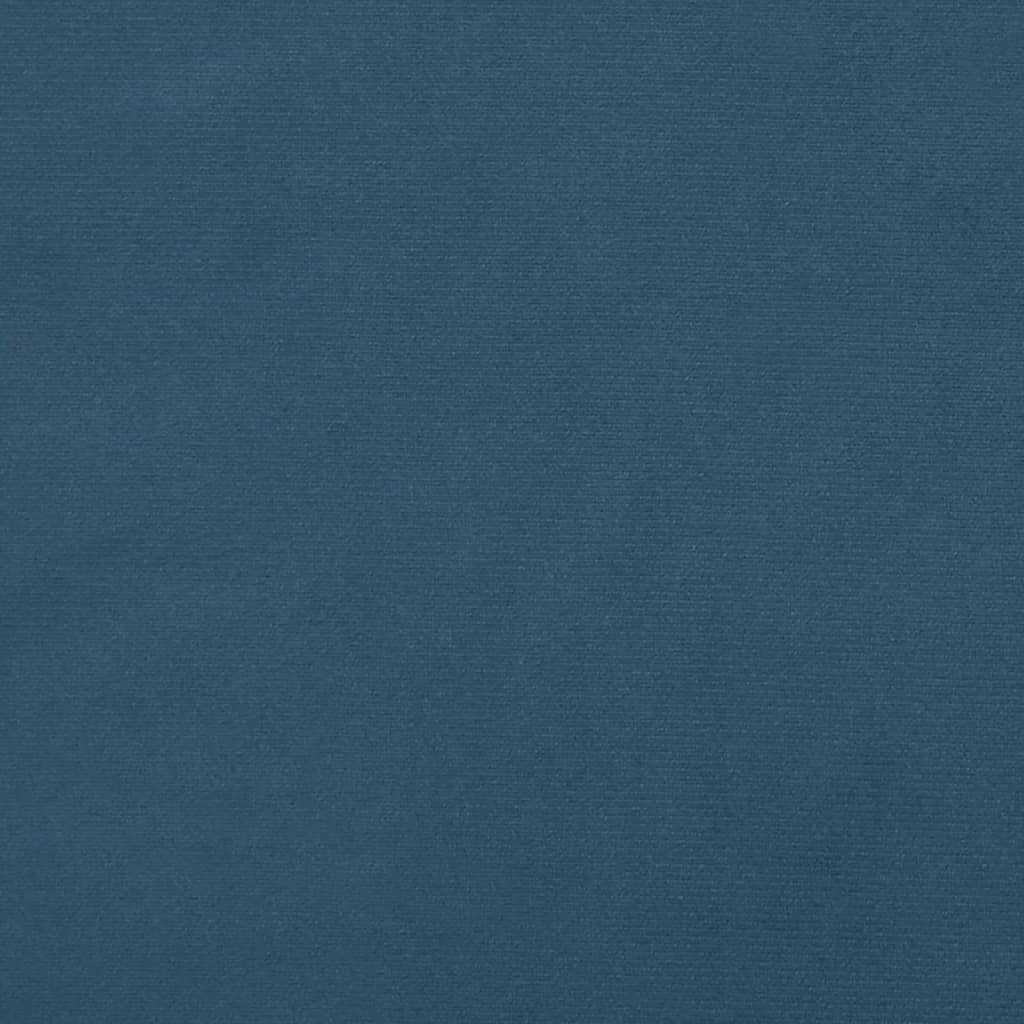 Boxspring Met Matras Fluweel Donkerblauw