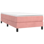 Boxspring Met Matras Fluweel Roze