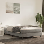 Boxspring Met Matras Fluweel Lichtgrijs