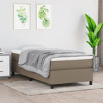 Boxspring Met Matras Stof Taupe