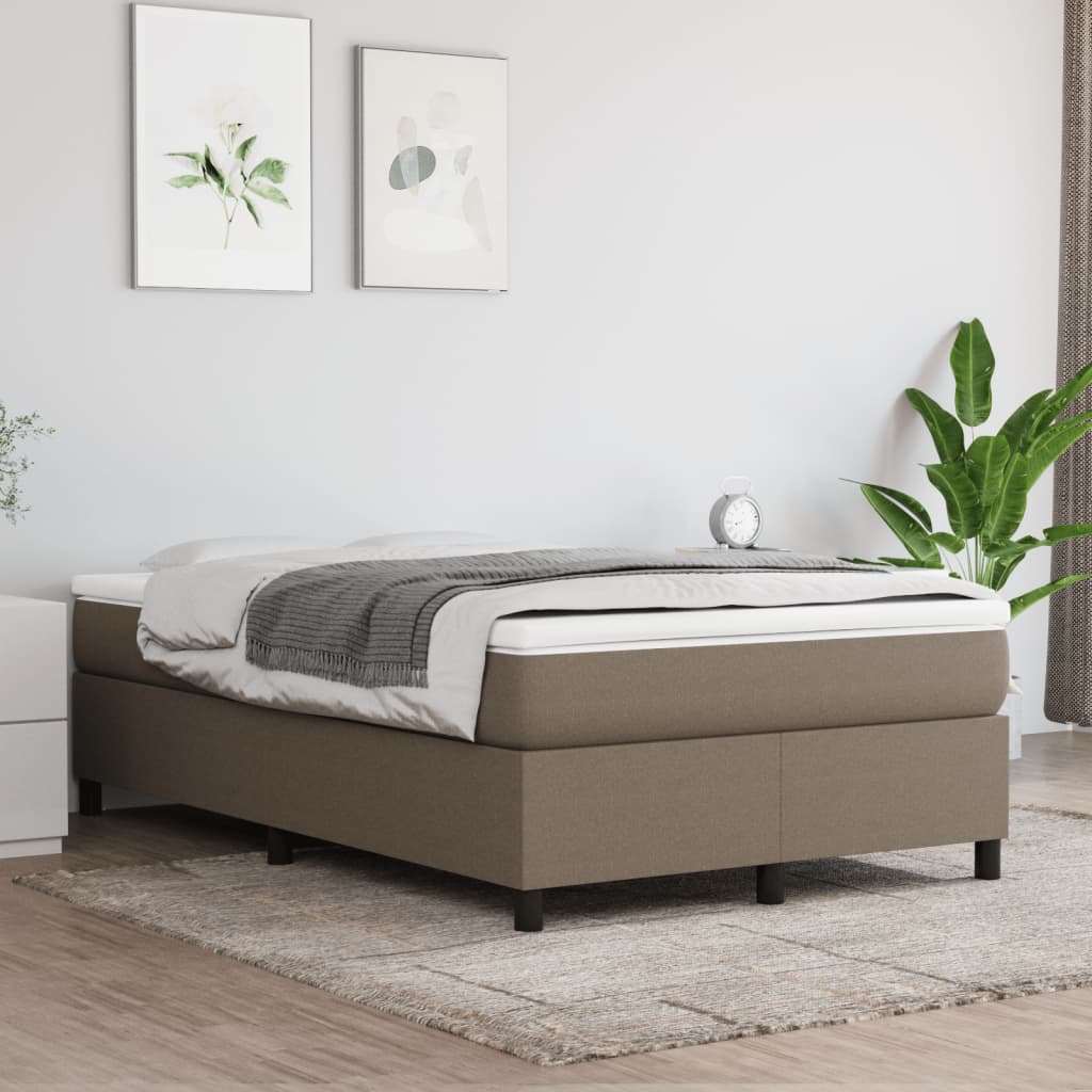 Boxspring Met Matras Stof Taupe
