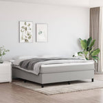 Boxspring Met Matras Stof Lichtgrijs