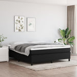 Boxspring Met Matras Stof Zwart
