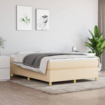 Boxspring Met Matras Stof Kleurig Crème