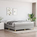Boxspring Met Matras Stof Lichtgrijs