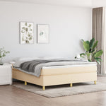 Boxspring Met Matras Stof Kleurig Crème