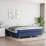 Boxspring Met Matras Stof Blauw