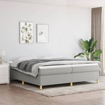 Boxspring Met Matras Stof Lichtgrijs