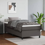 Boxspring Met Matras Kunstleer Grijs