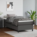 Boxspring Met Matras Kunstleer Grijs