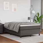 Boxspring Met Matras Kunstleer Grijs