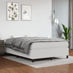 Boxspring Met Matras Kunstleer Wit