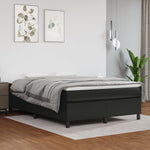 Boxspring Met Matras Kunstleer Zwart