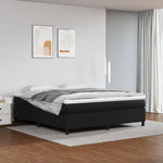 Boxspring Met Matras Kunstleer Zwart