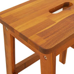 Kruk 2-Staps 40X38X50 Cm Massief Acaciahout Wit