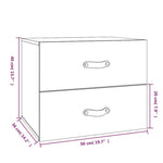 Nachtkastjes Wandgemonteerd 50X36X40 Cm