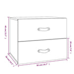 Nachtkastje Wandgemonteerd 50X36X40 Cm