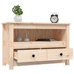Tv-Meubel 79X35X52 Cm Massief Grenenhout