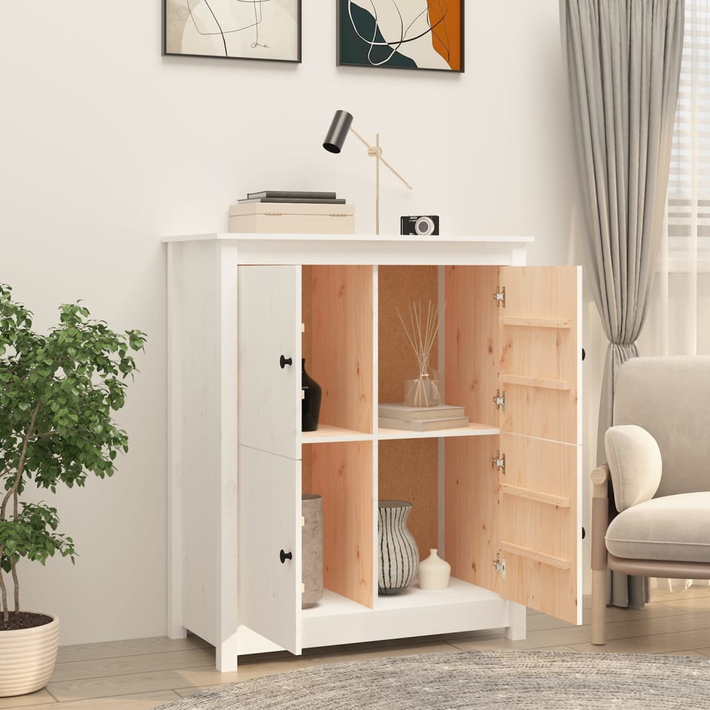 Dressoir 83X41,5X100 Cm Massief Grenenhout
